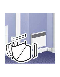 Angle plat variable de 85° à 120° pour plinthe DLPlus 80x20mm blanc LEGRAND 033747