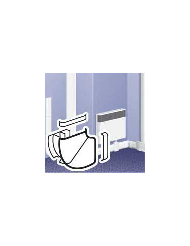Angle plat variable de 85° à 120° pour plinthe DLPlus 80x20mm blanc LEGRAND 033747