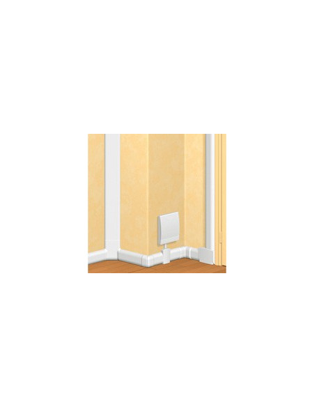 Plinthe DLPlus 120x20mm 2 compartiments 1 couvercle longueur 2m blanc LEGRAND 030089