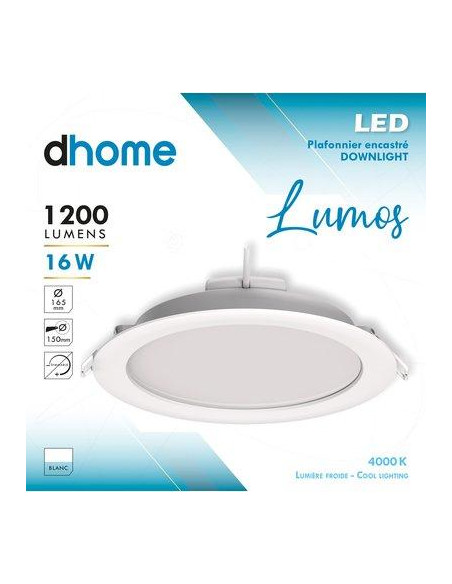 LUMOS ENCAS. D165 4000K IP20 Dhome EPDL60 16W 4000K