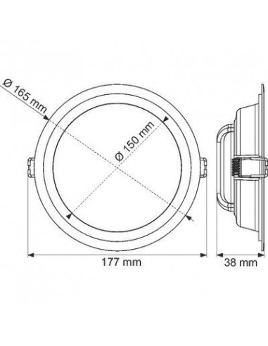 LUMOS ENCAS. D165 4000K IP20 Dhome EPDL60 16W 4000K