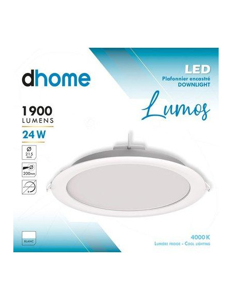 LUMOS ENCAS. D215 4000K IP20 Dhome EPDL80 24W 4000K