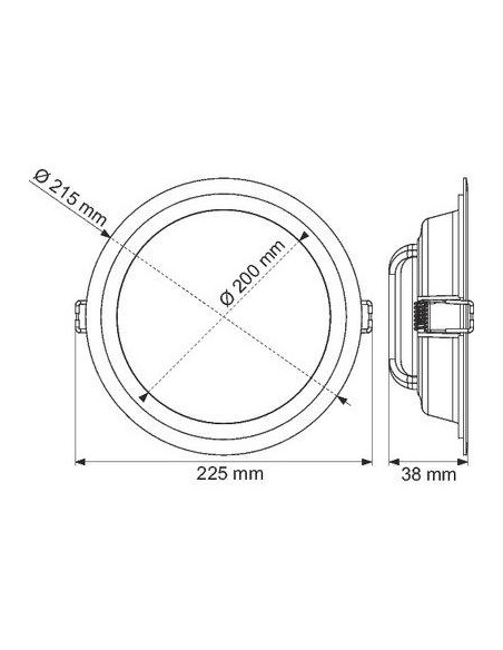 LUMOS ENCAS. D215 4000K IP20 Dhome EPDL80 24W 4000K