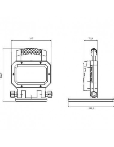 PROJECT LED RECHAR 3000LM Dhome JF8500-30W