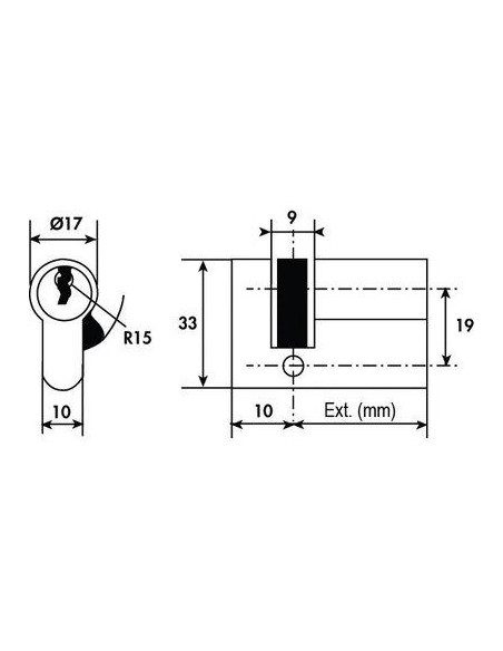 CYL.TESA NICK.SIMP.VARIE 30X10 Tesa Assa Abloy 50303010N