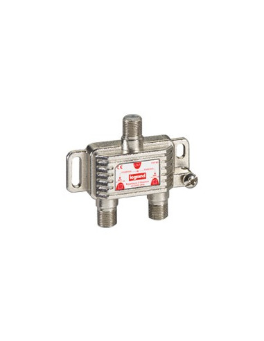 Répartiteur télévision 2 sorties type F 0MHz à 2400MHz LEGRAND 073980