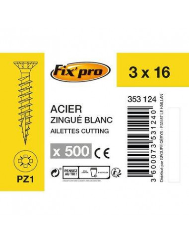 VIS AG.FTTF PZ+ 3 0X16 /500 Fix'Pro FPRO101AC3016