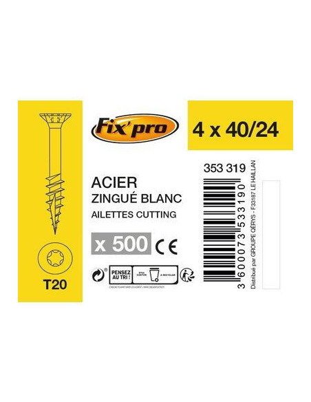 VIS AG.FPTF TX+ 4 0X 40 /500 Fix'Pro FPRO111AC4040