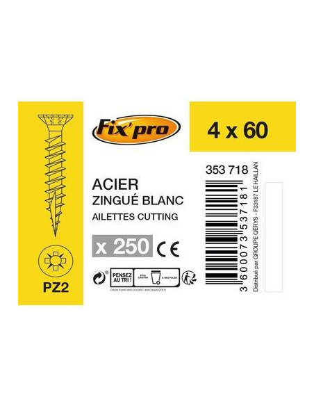 VIS AG.FTTF PZ+ 4 0X60 /250 Fix'Pro FPRO101AC4060