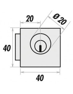 SERRURE ACYL ROND 5064 LG18 D Vachette 3037231310001 2