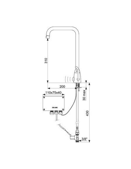 MIT.LAVABO TEMPOMATIC MIX PRO Delabie 495253