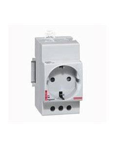 Prise de courant modulaire 16A 250V 2P+T à éclips standard allemand 2,5 modules LEGRAND 004285 2