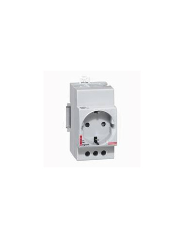 Prise de courant modulaire 16A 250V 2P+T à éclips standard allemand 2,5 modules LEGRAND 004285
