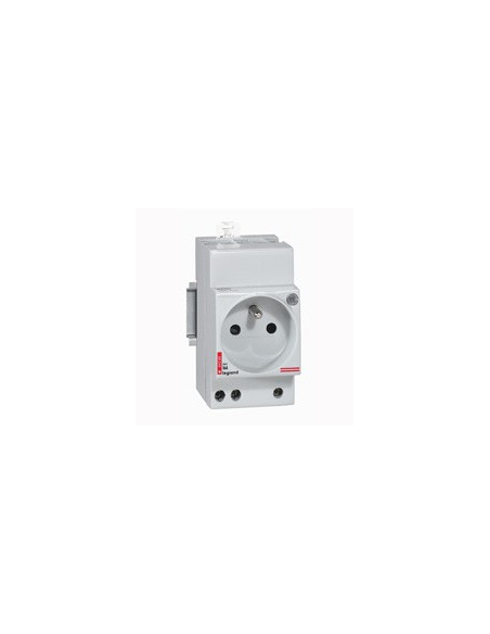 Prise de courant modulaire 10A à 16A 250V~ 2P+T à éclips et à voyant 2,5 modules LEGRAND 004283