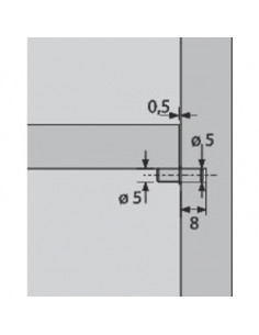 TAQUET TABLETTE DUPLO 5MM Hettich 13138 2