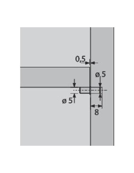 TAQUET TABLETTE DUPLO 5MM Hettich 13138