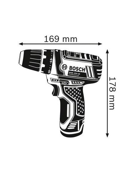 PERCEUSE-VISS GSR 12V-15 Bosch 060186810F