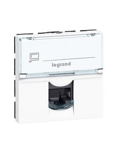 Prise RJ45 catégorie 6 STP blindée Mosaic 2 modules blanc LEGRAND 076566 2