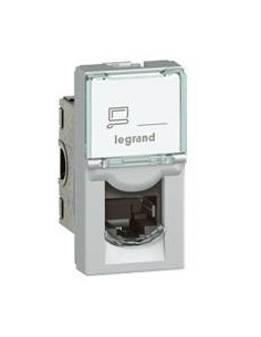 Prise RJ45 catégorie 6A STP à blindage métal Mosaic 1 module alu LEGRAND 079473 2