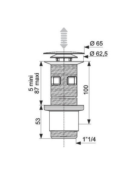 BONDE LAVABO UNIVERSELLE Valentin 12290000000