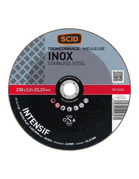 DISQUE TRONC.INOX 230X1 8 SCID