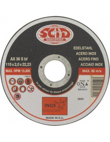 DISQ.TRONC.INOX SILVER 115x2 SCID 2809