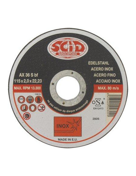 DISQ.TRONC.INOX SILVER 115x2 SCID 2809