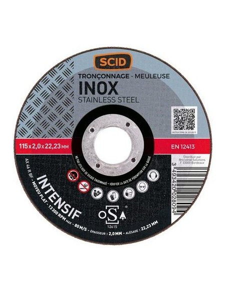 DISQ.TRONC.INOX SILVER 115x2 SCID 2809
