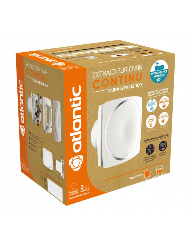 Curv Genius 100 T Extracteur individuel continu intelligent tempo diametre 100 ATLANTIC 123240