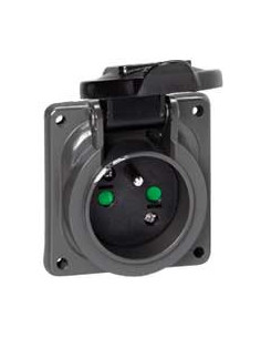 Prise de courant fixe 2P+T à brochage domestique Hypra IP44 250V~ plastique LEGRAND 053903 2