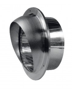 Me inox 160 light- rejet ou prise d'air murale faibles PDC diametre 160mm ATLANTIC 461006