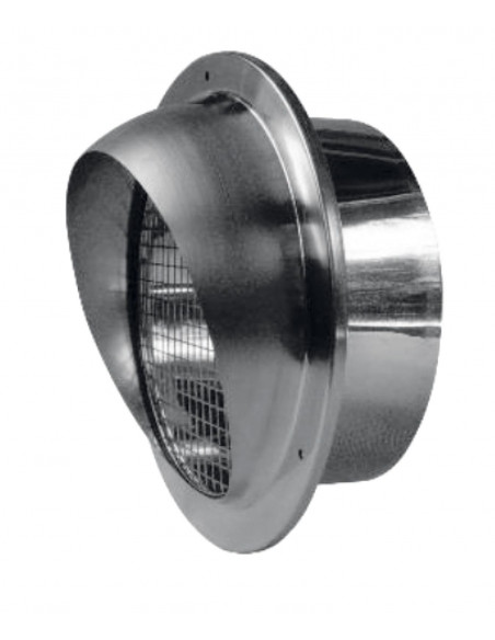 Me inox 160 light- rejet ou prise d'air murale faibles PDC diametre 160mm ATLANTIC 461006