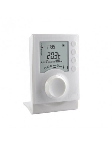 Thermostat d'ambiance programmable radio piles chaudière PAC j/h TYBOX 137+ DELTA DORE 6053064