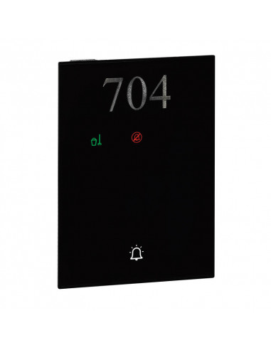 Indicateur extérieur tactile avec poussoir pour sonnette pour gestion de la chambre d'hôtel - noir LEGRAND 048775