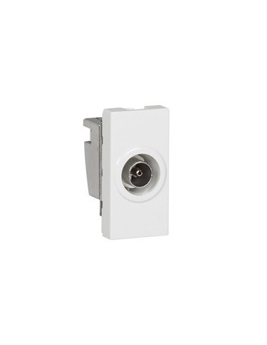 Prise télévision Ø9,52mm mâle Mosaic 1 module blanc LEGRAND 078793