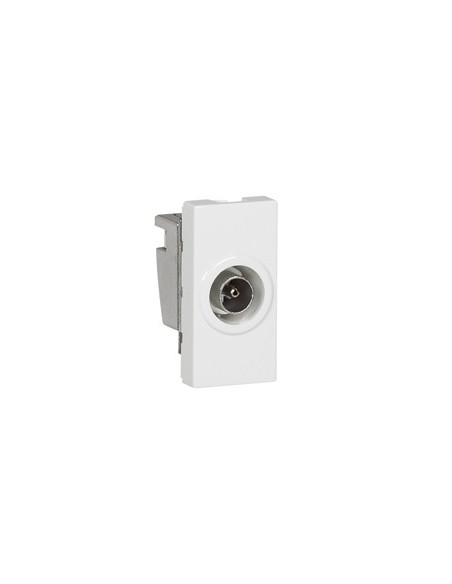 Prise télévision Ø9,52mm mâle Mosaic 1 module blanc LEGRAND 078793