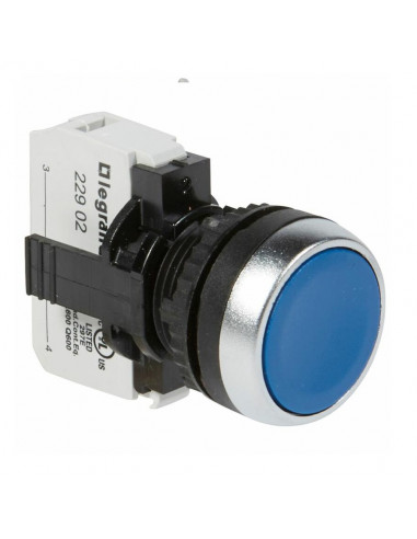 BOUTON NON LUMINEUX A IMPULTION COMPOSABLE BLEU LEGRAND 023703