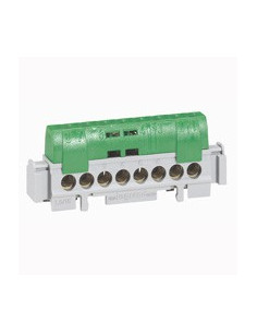 Bornier de répartition isolé IP2X terre 1 connexion 6mm² à 25mm² vert longueur 176mm LEGRAND 004836 2