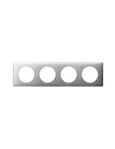 PLAQUE ANODISE 4 POSTES ALUMINIUM LEGRAND 068924 2