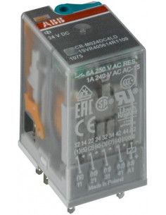 Relais Miniature débrochable 125VDC 4rt 250V 6A 1SVR405613R8200 ABB 240561382