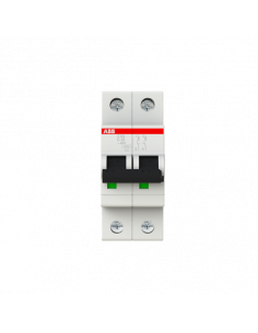 DISJONCTEUR S202 2P 32A COURBE C RACCORDEMENT A VIS - 10KA (2MODULES) ABB 352241 2CDS252001R0324 2