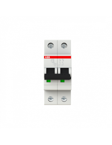 Disjoncteur S202 2P 32A Courbe C Raccordement à vis - 10KA (2Modules) 2CDS252001R0324 ABB 352241