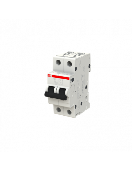 Disjoncteur S202 2P 50A Courbe C Raccordement à vis - 10KA (2Modules) 2CDS252001R0504 ABB 352243