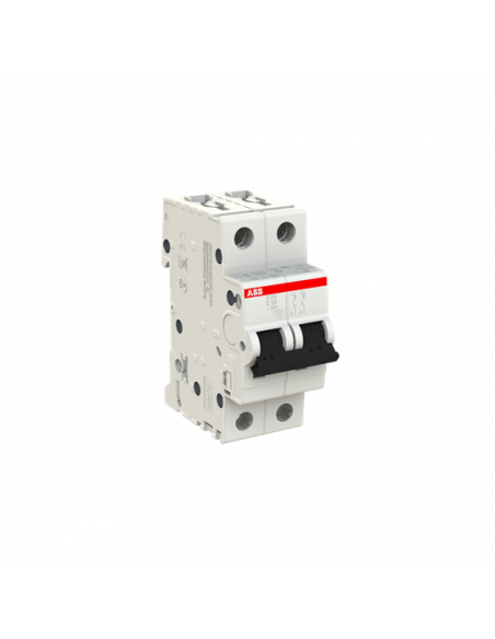 Disjoncteur S202 2P 50A Courbe C Raccordement à vis - 10KA (2Modules) 2CDS252001R0504 ABB 352243