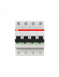 DISJONCTEUR S204 4P 32A COURBE C RACCORDEMENT A VIS - 10KA (4MODULES) ABB 352441 2CDS254001R0324 2