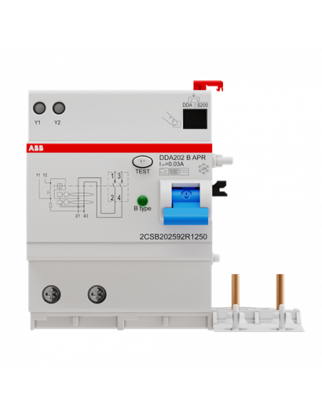 Bloc Dif. (DDA202) 2P 25A 30mA Type B Apr (Pour S200) 2CSB202592R1250 ABB 450366