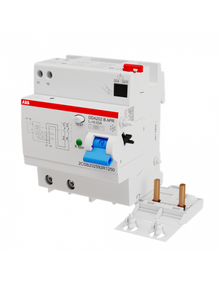 Bloc Dif. (DDA202) 2P 25A 30mA Type B Apr (Pour S200) 2CSB202592R1250 ABB 450366