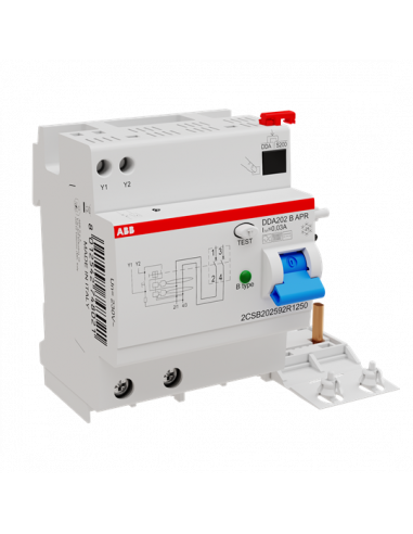 Bloc Dif. (DDA202) 2P 25A 30mA Type B Apr (Pour S200) 2CSB202592R1250 ABB 450366
