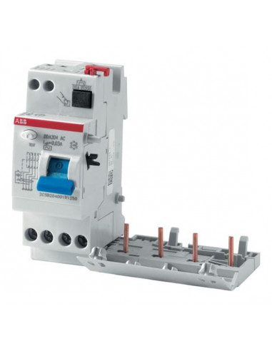 Bloc Dif. (DDA204) 4P 25A 30mA AC (Pour S200) 2CSB204001R1250 ABB 452041