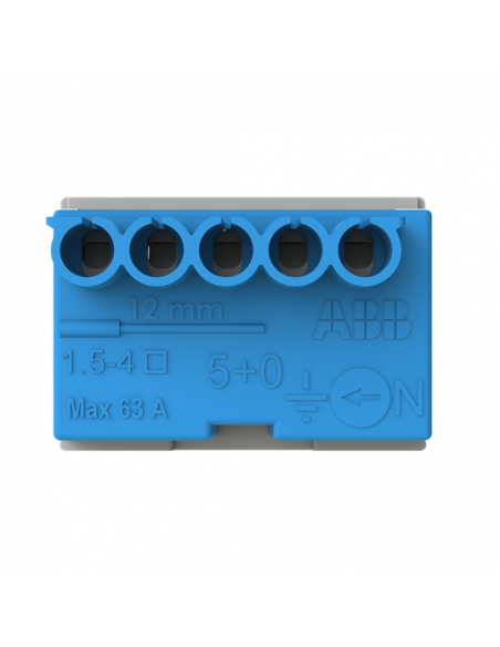 Bornier neutre Mistral-5X4mm²-Rapide et à vis 1SPE007715F9701 ABB 799201